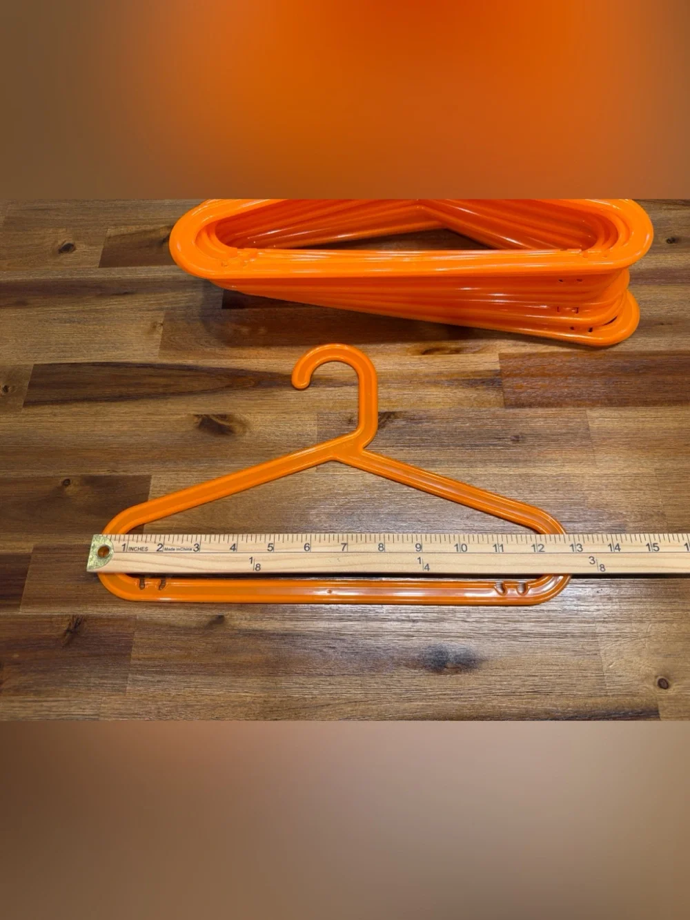 IKEA BAGIS Childrens Clothes Hangers Anna Efverlund Neon orange set of 18